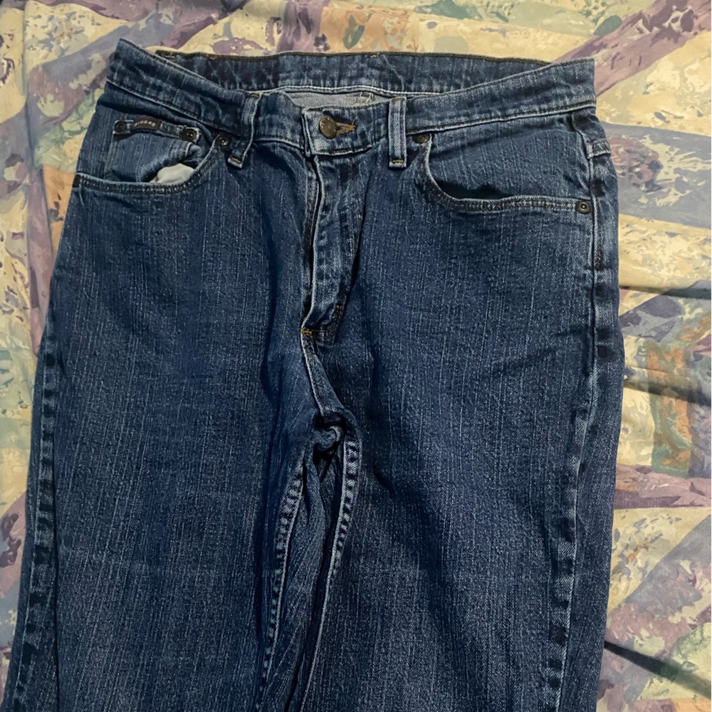 Dark blue jeans
